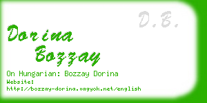 dorina bozzay business card